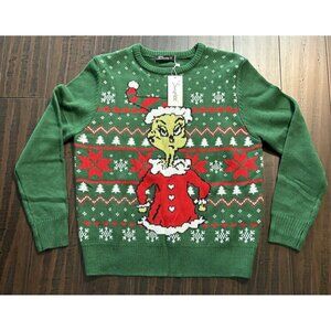 Simplee Sweater Womens Small Pullover Grinch Who Stole Christmas Knitted Green